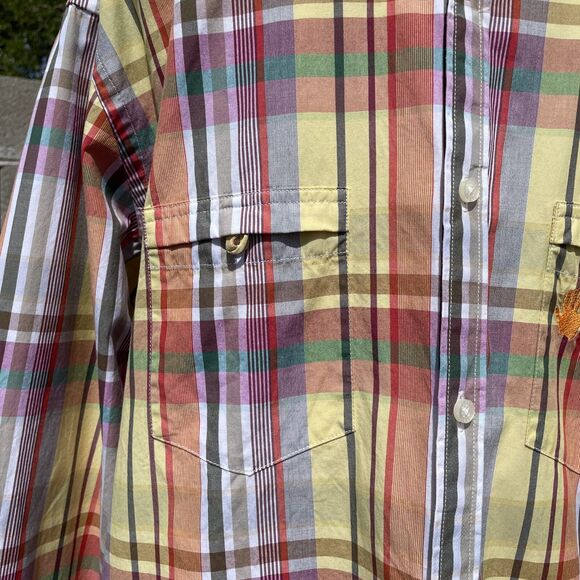 46664 It's in our Hands Colorful Plaid Button Down Shirt Mens Large N.Mandela 41 - Picture 5 of 16